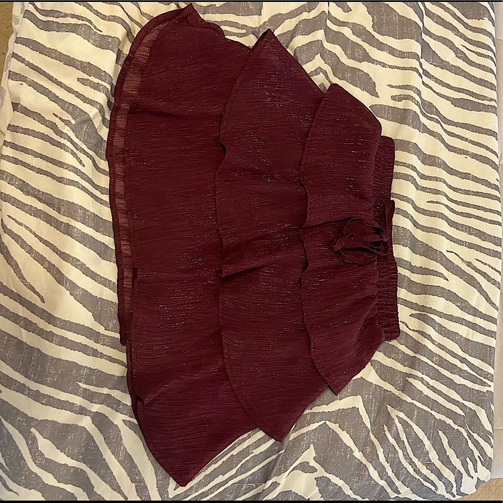 Mi Ami Purple Ruffle Skirt